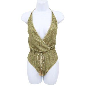Hanne Bloch Swimsuit Women 2 Green Boho Resort Earthy Preppy Retro Tropical Pool